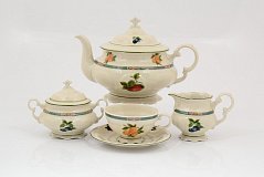 Чайный сервиз на 6 персон Соната Фруктовый сад Слоновая кость