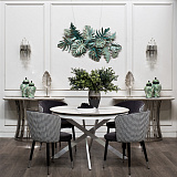 Стул обеденный велюровый серо-коричневый GARDA DECOR