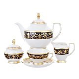 Чайный сервиз на 6 персон Harmony Crem Black