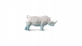 Фигурка Lladro Носорог под водой 45х19х22 см, фарфор