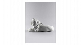 Фигурка Lladro Лев с львенком 44x21 см, фарфор