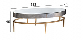 Стол кофейный Futuro серебристый GARDA DECOR