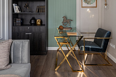 Стол письменный прозрачное стекло/золото GARDA DECOR