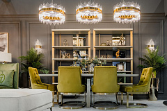 Стул на металлическом каркасе оливковый GARDA DECOR