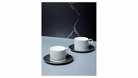 Набор чашек чайных с блюдцами Decor de table Вола 200 мл, 2 шт, фарфор, платина, п/к