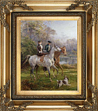 Картина "Прогулка в парке" 28*36см + багет №43