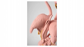 Фигурка Lladro Розовый фламинго 33х15х17 см, фарфор