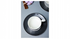 Набор чашек чайных с блюдцами Decor de table Вола 200 мл, 2 шт, фарфор, платина, п/к