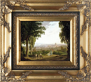 Картина "Романтический пейзаж" 20*25см + багет №43