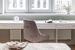 Кресло офисное серое велюровое/хром GARDA DECOR