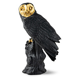 Фигурка Lladro Сова 41х25х22 см, фарфор, черная