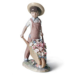 Фигурка Lladro Тележка цветов 14х23 см, фарфор
